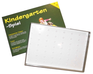 Kindergarten-Spiel, Leerkarton + Tablett